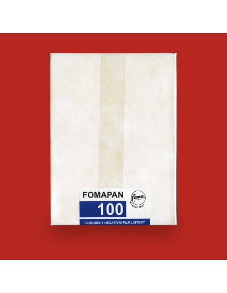 Película Fomapan 100 Classic 4x5 Blanco y Negro - Caja 25 Hojas