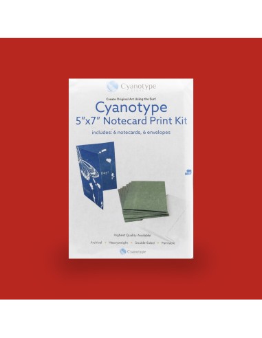 Kit Cianotipia Tarjetas 5x7" - 6 Notecards + 6...