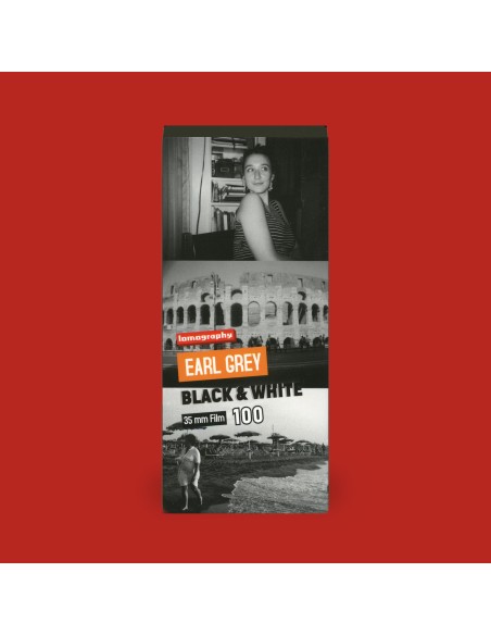 Pack 3x Película Lomography Earl Grey ISO 100 35mm 36 Exp B&N