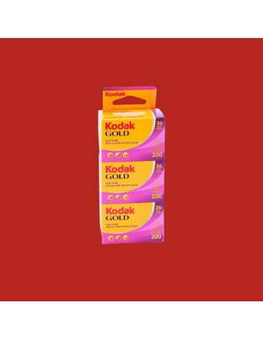 Pack 3 Carretes Kodak Gold 200 35mm (36 Exp)