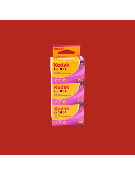 Pack 3 Carretes Kodak Gold 200 35mm (36 Exp)