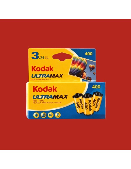 Pack x3 Kodak Ultramax 400 – Carrete 35mm Color | 24 Exposiciones