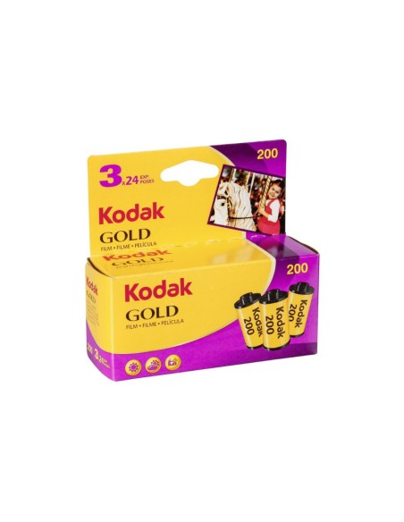 Pack 3x Kodak Gold 200 - Película Color 35mm 24 Exposiciones