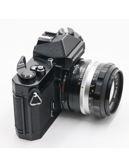 Nikkormat FT Negra + Nikkor-S Auto 50mm f/1.4 - Réflex Mecánica Nikon F Mount