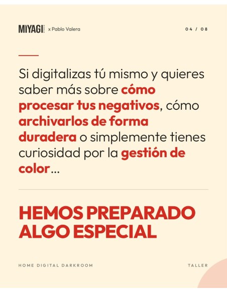 Taller Home Digital Darkroom con Pablo Valera · 17 octubre (Miyagi Dojo 1)