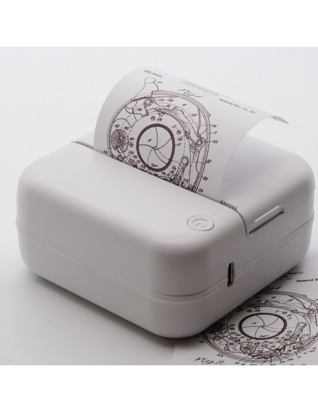 Sanpyl Mini impresora, impresora térmica sin tinta de resolución de 200  DPI, impresora portátil ergonómica y ligera para regalo de viaje en casa